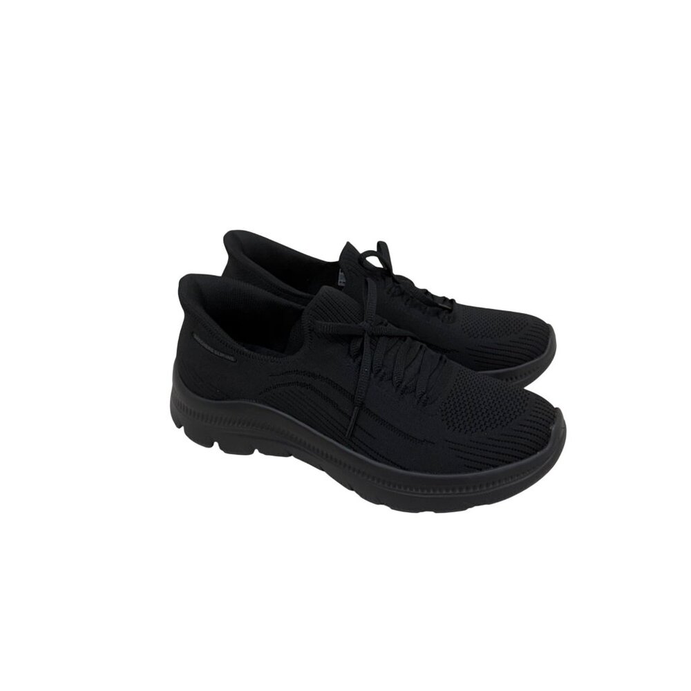 Skechers Summits Plus Vibrance Black Knit Hands Free Shoes 150613 Womens size 8